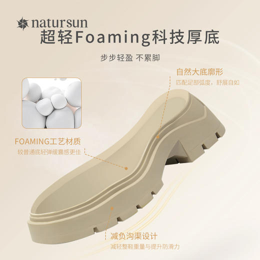 natursun女鞋德训鞋女秋季运动休闲鞋轻便透气阿甘小白鞋N24400009 商品图2