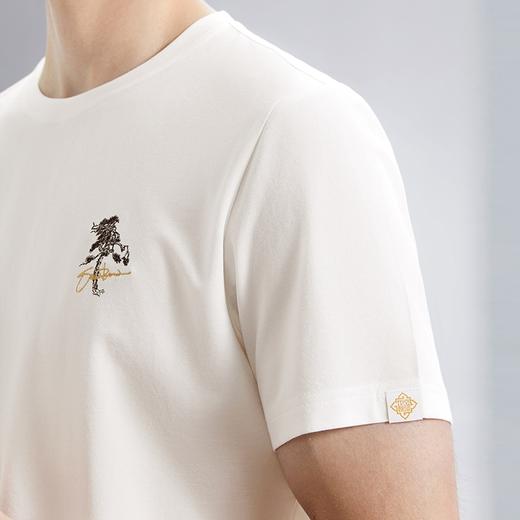 【凉感索罗纳】柒牌圆领短袖T恤男夏季新款国潮山水画印花体恤衫126T72110 商品图2