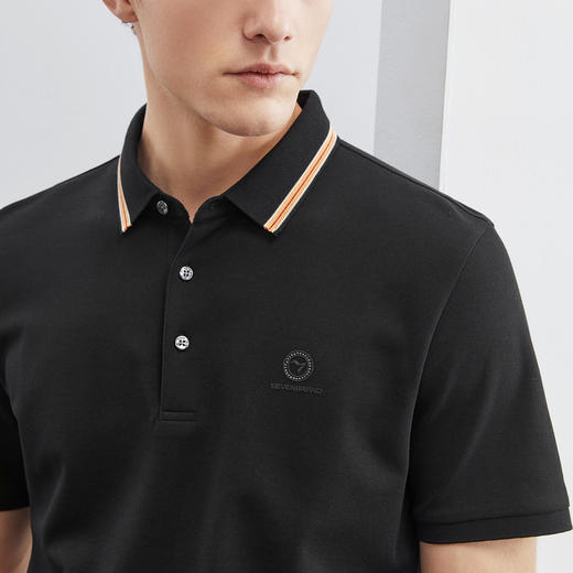 【冰氧吧】柒牌polo衫男士夏季凉感商务休闲青年翻领短袖T恤上衣124T73360 商品图3