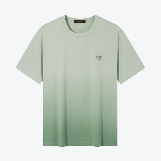 【凉感索罗纳】柒牌圆领短袖T恤男2024夏季新款渐变印花时尚上衣126T72130 商品图4