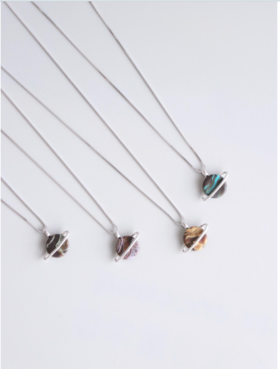 【已绝版】星球项链-咖啡渣首饰+925银