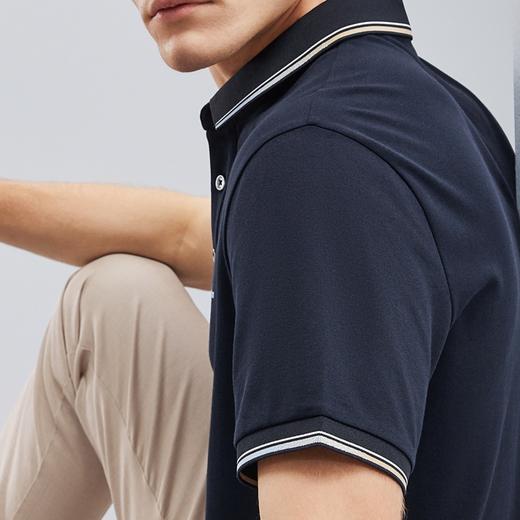 【3A抗菌/2A防螨】柒牌短袖男polo衫夏季薄款时尚休闲青年翻领T恤124T70180 商品图3