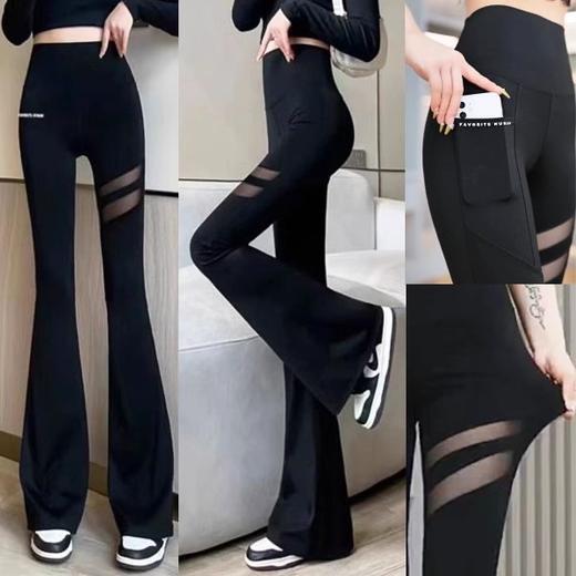 春夏口袋网纱微喇裤鲨鱼裤 舒适感爆棚 芭比裤中的天花板！女外穿休闲高腰高弹力简约透气百搭 商品图5