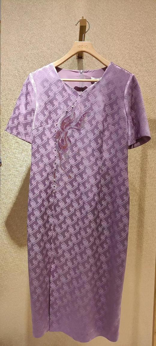 3楼 莱迪雅 淡紫醋酸烫钻礼服 商品图0