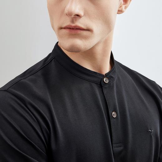 柒牌男装立领POLO衫男2024夏季新款时尚休闲青年男士短袖T恤上衣126T73280 商品图3