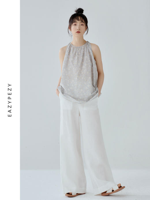 24SS 英伦花园进口纯棉小碎花A字上衣半裙套装 商品图3