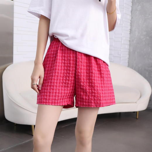 夏季格子薄款宽松柔软洋气短裤、长裤居家裤_ym 商品图11
