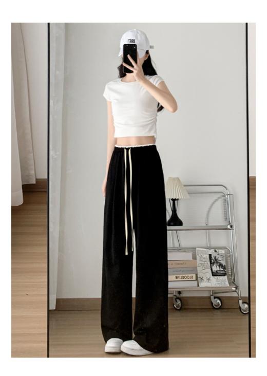 🔥【高腰冰丝休闲直筒裤】答应我❗一定要买❗ 商品图2