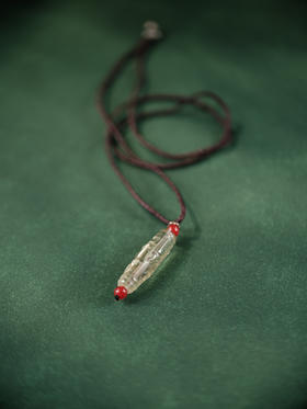 C18利比亚黄金玻璃陨天珠吊坠【器悟雅玩】