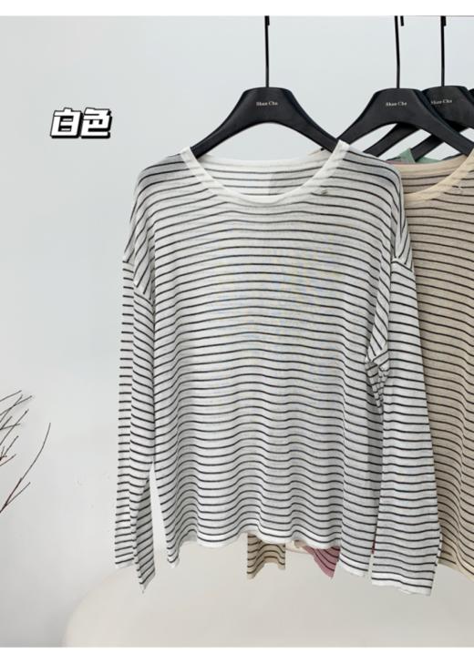 🔮【六色法式条纹防晒套头长袖】✨藏肉显瘦自然不在话下肉肉女孩们大胆冲🎁 商品图2