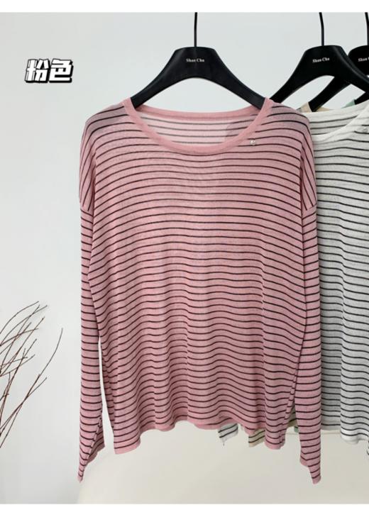 🔮【六色法式条纹防晒套头长袖】✨藏肉显瘦自然不在话下肉肉女孩们大胆冲🎁 商品图6