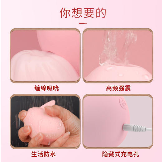 【Galaku】 流氓兔跳蛋吮吸自慰器女用震动用品女情趣用品女 商品图3