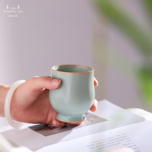 问鼎汝瓷复刻款精工款天青玉金香杯（缺货） 商品图1