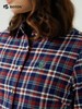 波顿春秋女士长袖红蓝色格子衬衫美式休闲高端衬衣LS996323 商品缩略图3