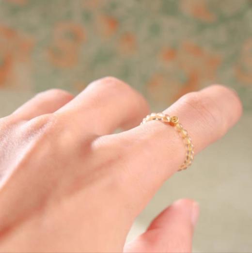 灵机生活馆 钱母黄水晶戒指 闺蜜礼物戒指 商品图3