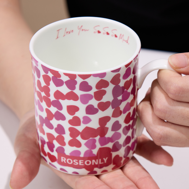 【心意马克杯】ROSEONLY诺誓 玫瑰居家 马克杯 马克杯套装 粉色蓝色 心意马克杯 马克杯套装