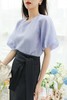 Le Malene 机理感圆领泡泡袖上衣 13057 商品缩略图4