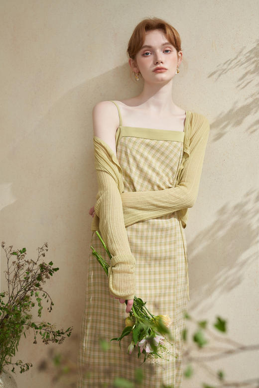 西遇法式复古优雅女士长袖套装夏季新款休闲慵懒显瘦百搭裙子D2241846 商品图5