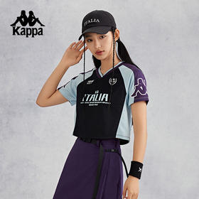 Kappa球衣卡帕背靠背足球短袖女2024新款夏季t恤运动半袖上衣女款KPDHCTD60