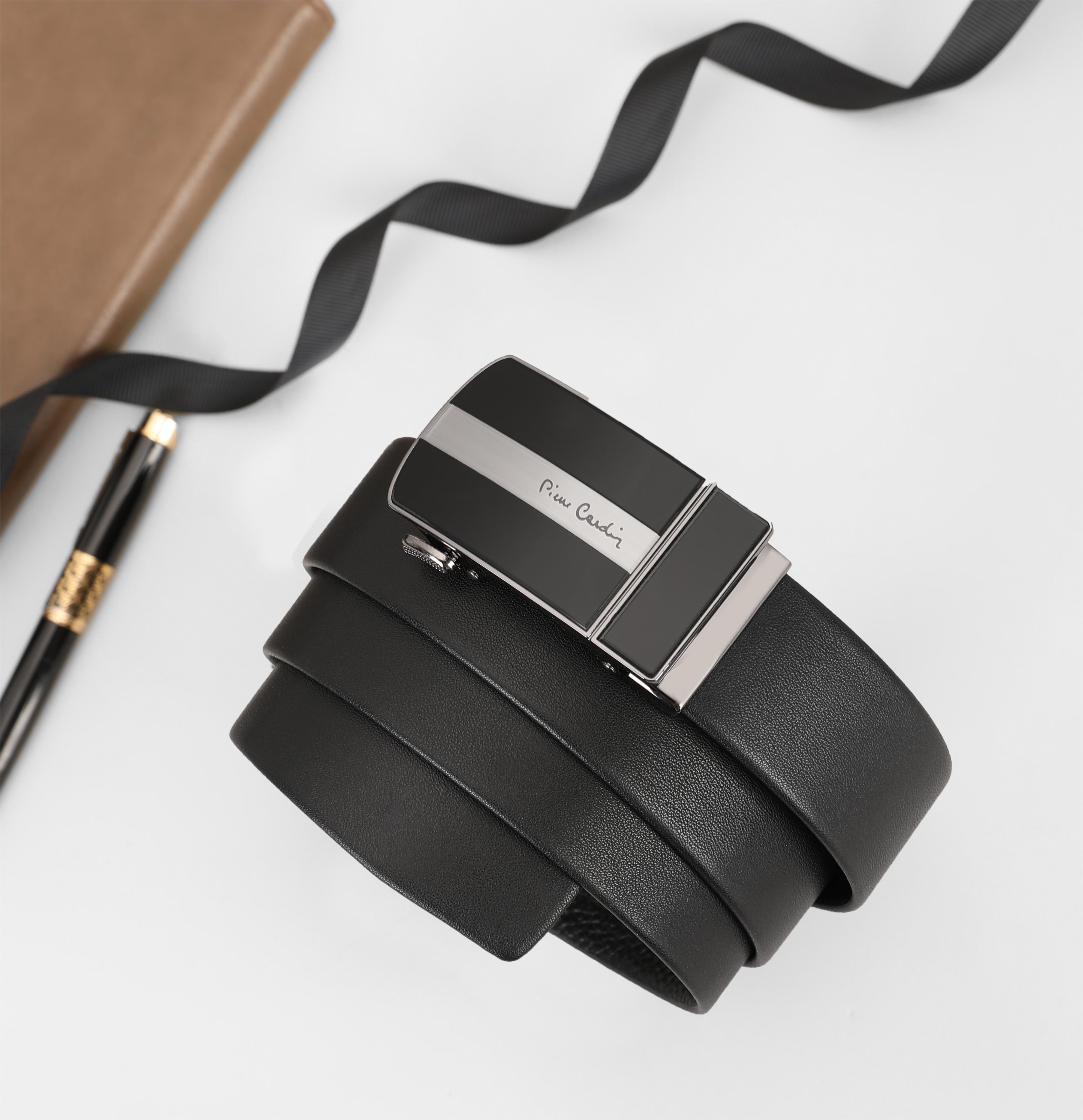 皮尔卡丹皮带男真皮自动扣男士高档腰带商务奢侈名牌牛皮裤腰带