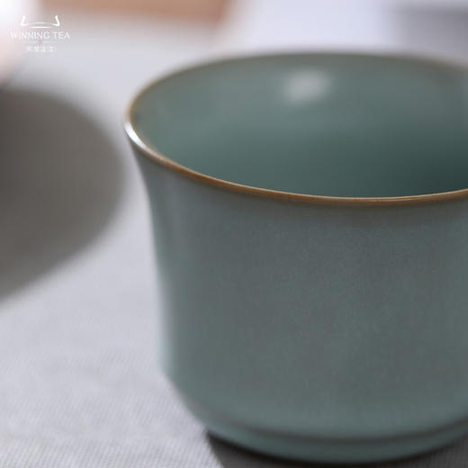 问鼎汝瓷复刻款天青竹律杯（小） 商品图2