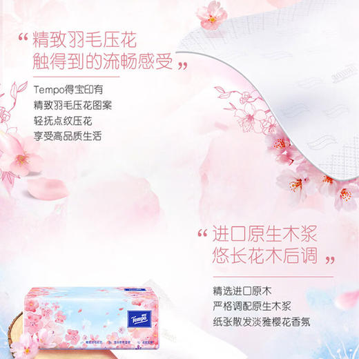 德国 T2284-A 得宝90抽四层(樱花味)抽纸(1×16)装/整箱 商品图5