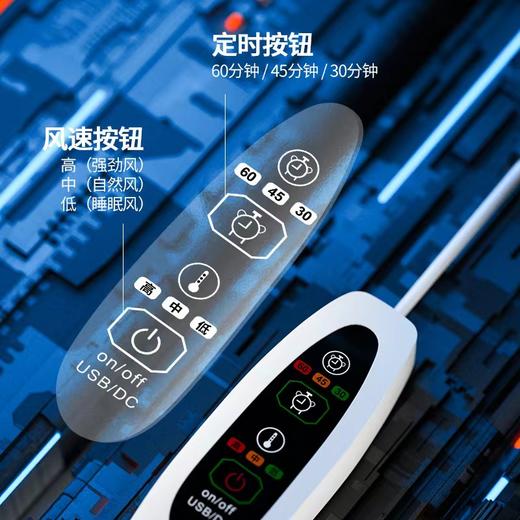 【创新升级多凹面羽翼扇叶吊扇】新款多纷迷你吊扇多用途USB智能三档可调吊扇宿舍便捷桌面台扇可立可挂遥控风扇优选铜芯电机运转平稳经久耐用 商品图2