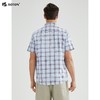 【抗皱挺阔】波顿春夏男士短袖蓝色格子高端休闲衬衫MS016223 商品缩略图2