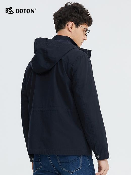 波顿男士春秋季连帽深蓝色夹克美式休闲高端夹克MJ007124 商品图2
