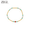 ZEGL设计师小彩串天然绿松石手链手串女小众多巴胺叠戴串珠手饰品 商品缩略图4