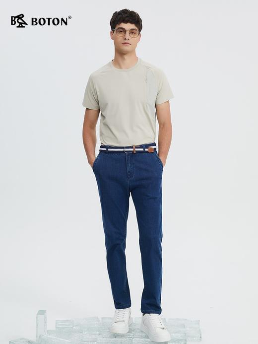 抗皱易打理波顿男士春夏高端牛仔裤直筒冰丝透气舒适裤子ME902124 商品图1