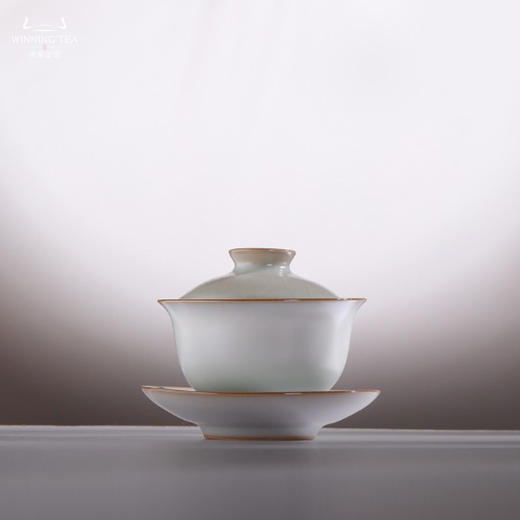 问鼎汝瓷复刻款月白正德盖碗（大）（缺货） 商品图0