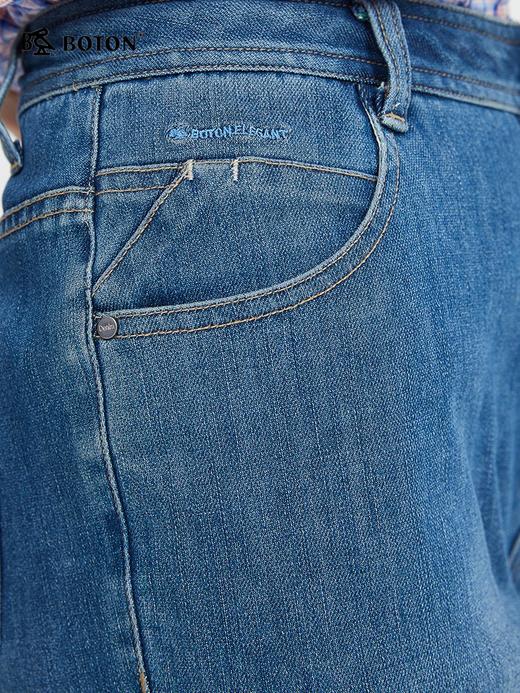 波顿女士春夏浅蓝色牛仔短裤高端美式休闲裤子LF656224 商品图4