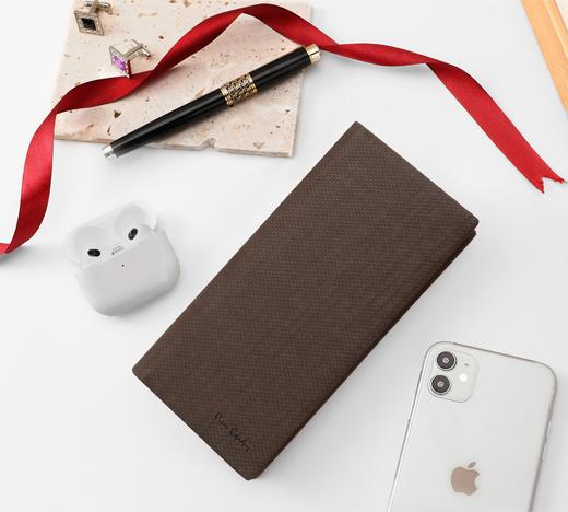 皮尔卡丹正品男士西装包钱包长款真皮软 头层牛皮钱包男青年钱夹皮夹男 商品图0