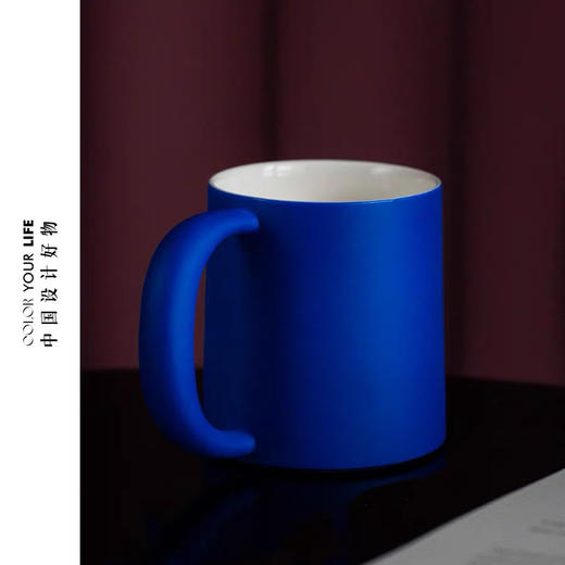 ◤开合杯◢ 16开理想蓝咖啡杯陶瓷马克杯水杯 商品图2