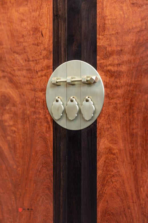 红桥红  家具严选  缅甸花梨(大果紫檀）  【172 缅花嵌紫光檀 双层亮格柜】 商品图4