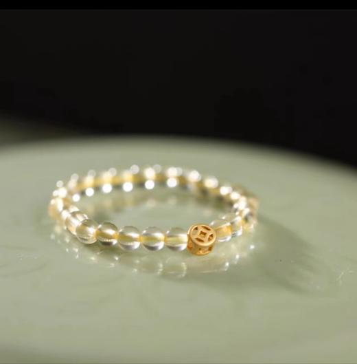 灵机生活馆 钱母黄水晶戒指 闺蜜礼物戒指 商品图2