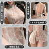 【霏慕】蕾丝拼纱透身裸臀旗袍6232情趣内衣性感透视露胸古风 商品缩略图1