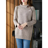 68355原形宽松羊毛针织衫女中长款2024秋冬季新款韩版显瘦套头高领毛衣 商品缩略图4