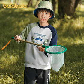 巴拉巴拉童装男童卫衣秋装新款中大童圆领长袖上衣趣味图案潮