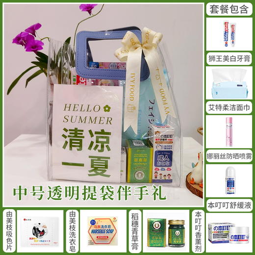 【伴手礼】清凉一夏 中号透明手提袋款111483*117685*112393*117710*080109 商品图0