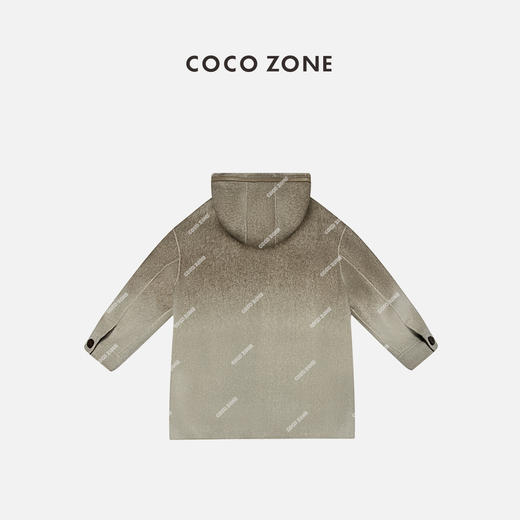 刘一一&COCO ZONE美拉德渐变色呢子大衣连帽扣毛呢外套 23C30151 商品图1