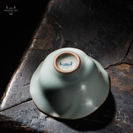 问鼎汝瓷鼎峰系列天青老款雨荷杯 商品图2