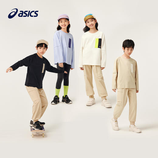 ASICS/亚瑟士童装中大童中性款长袖针织T恤2024秋日常时尚长袖T恤 商品图0