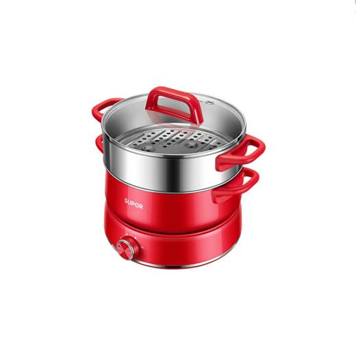苏泊尔（SUPOR）3L家用多功能锅电火锅分体式设计1300W大功率上蒸下煮电火锅H22YKX55A 商品图2