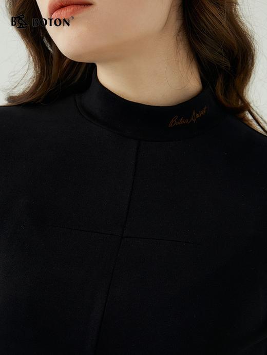 波顿春秋时尚洋气时髦半高领打底衫女设计高级感澳绒内搭LT303323 商品图3