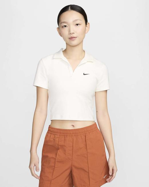Nike耐克 Sportswear Essential 女子短袖翻领上衣 polos短TDV7885-133 商品图0