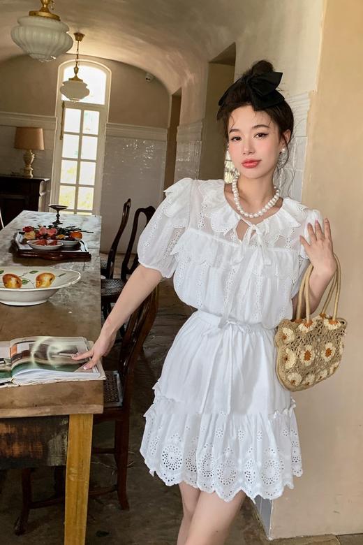 L.Fleuri 甜美可爱花边蕾丝上衣半裙套装 16485 商品图9