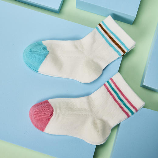 小童中筒网面无骨精梳棉袜【2413203】 商品图0