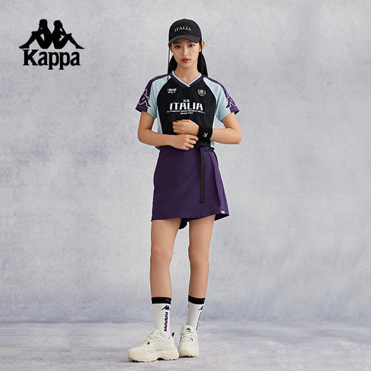 Kappa球衣卡帕背靠背足球短袖女2024新款夏季t恤运动半袖上衣女款KPDHCTD60 商品图4